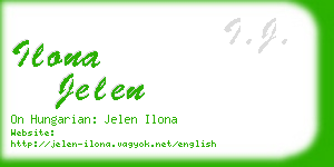 ilona jelen business card